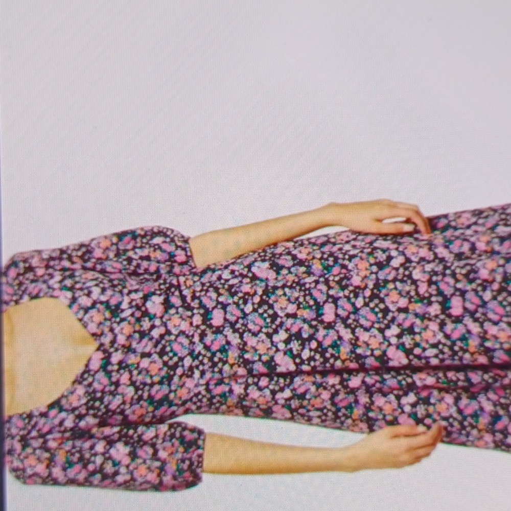 Charles Henry faux wrap Midi dress × small